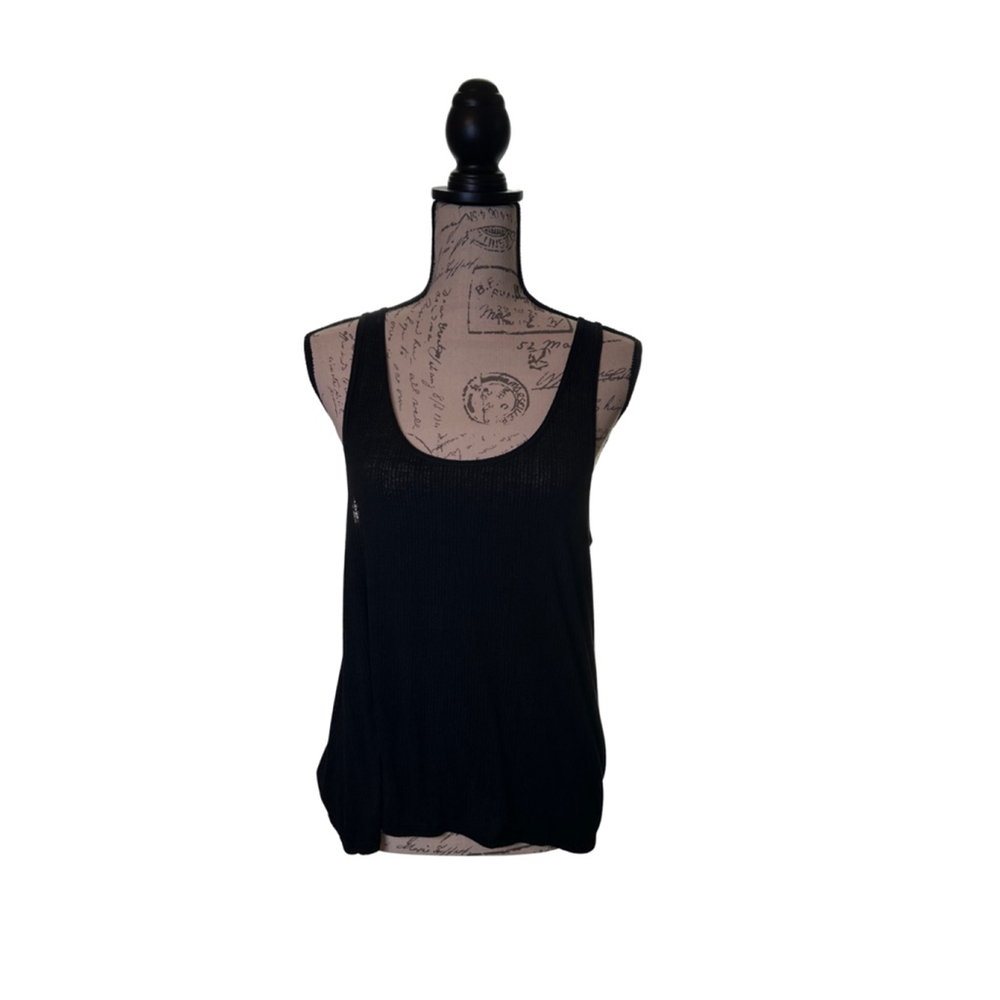 Lululemon likely a size 10 Semi Sheer Striped Black Workout Yoga Tank Top